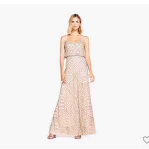 Adrianna Papell Bridesmaid Dress in Champaign size 4 no alterations